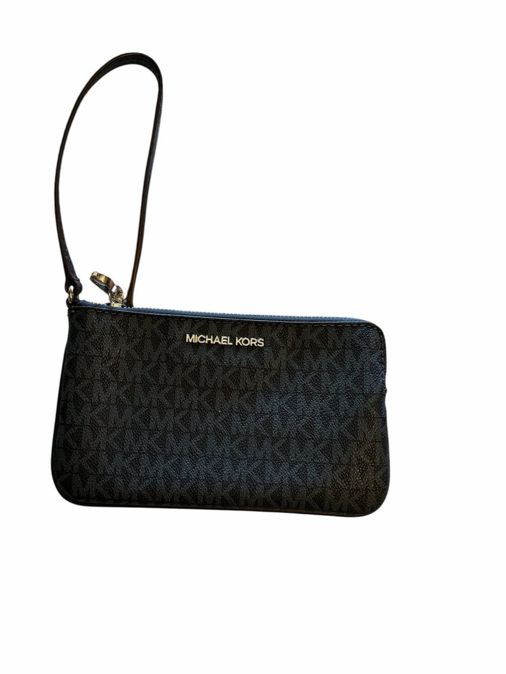 Michael Kors Black Leather Wristlet
